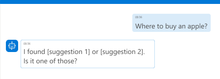 Capture d’écran du copilote proposant des suggestions aux utilisateurs.