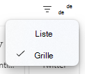 Les utilisateurs peuvent choisir entre l’affichage liste ou grille pour leurs applications