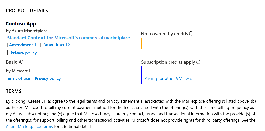 Expérience d’achat du client sur le portail Azure.