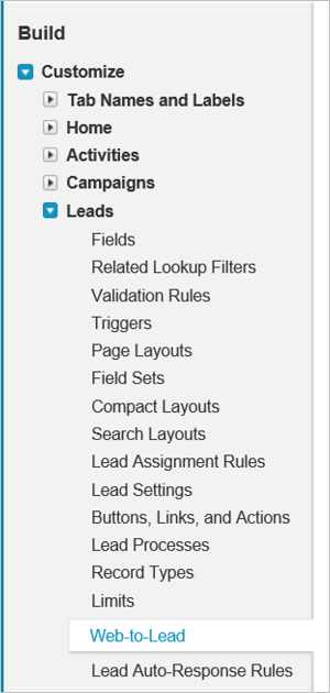 Salesforce standard – Web-to-Lead