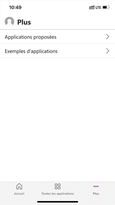 Liste des applications à la une.