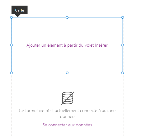 La carte personnalisée a été déplacée dans la section supérieure du formulaire de modification.