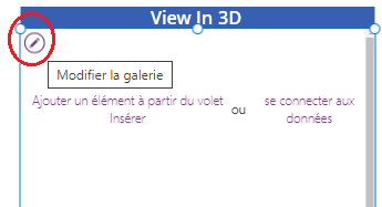 Modifier la galerie pour 3D.