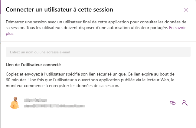 Utilisateur Connecter - recherche et Sélectionner.