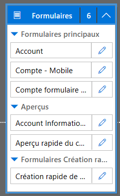 Vignette de formulaire développée dans le concepteur d’application.