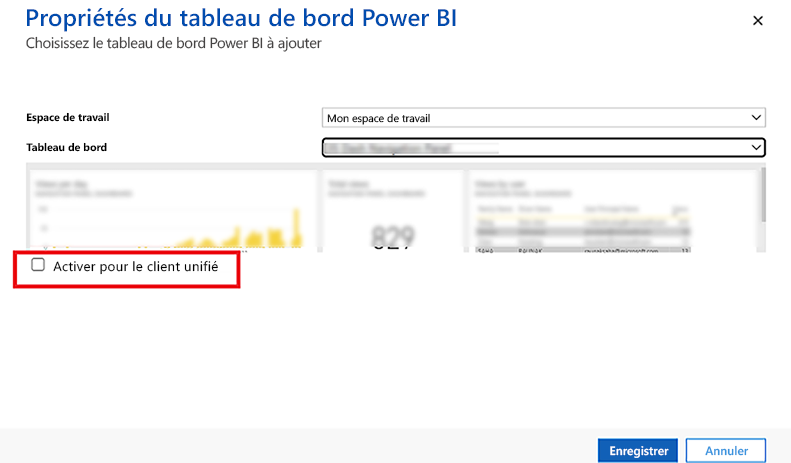 Ajouter une vignette Power BI à votre tableau de bord personnel.