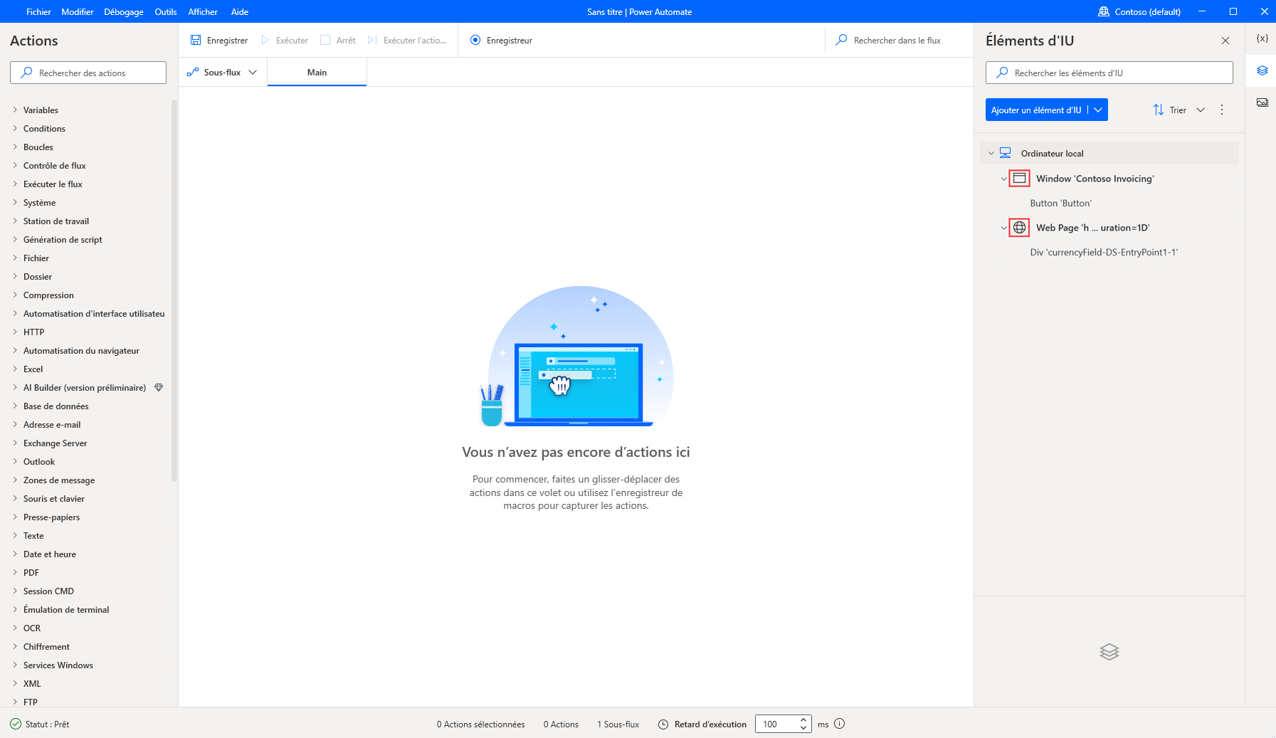 Capture d’écran des indications visuelles du type des éléments d’interface utilisateur dans le volet des éléments d’interface utilisateur .