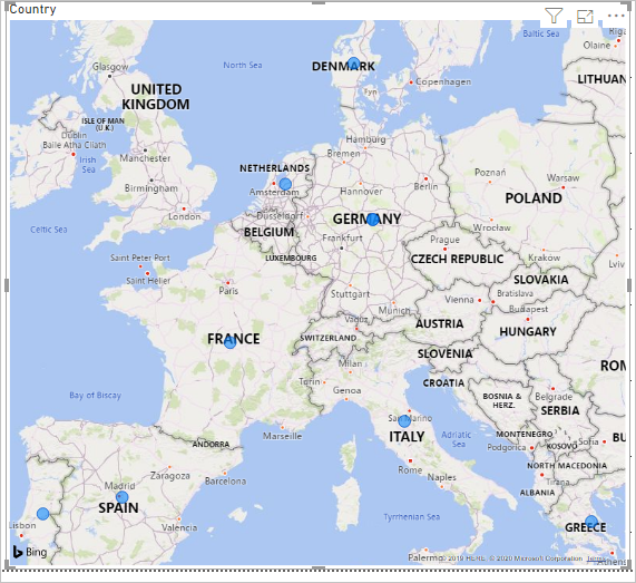 Capture d’écran montrant la carte agrandie, comme décrit.