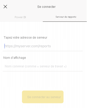 Capture d’écran de la boîte de dialogue Se connecter au serveur.