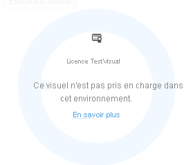 Capture d’écran de l’affichage visuel contenant la notification « Environnement non pris en charge »