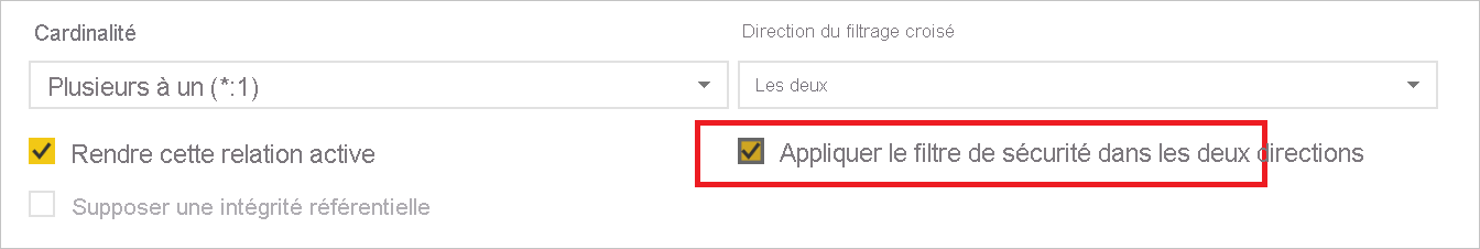 Appliquer un filtre de sécurité