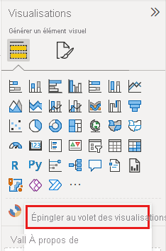 Capture d'écran de l'option permettant d'épingler l'icône au volet de visualisation.