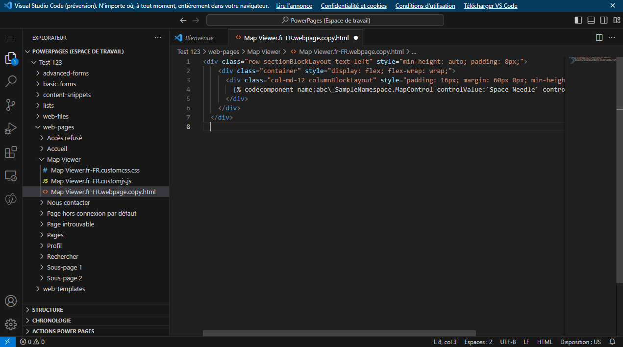 Ajout de la balise Liquid dans VS Code.