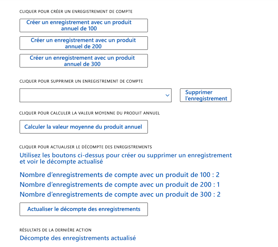 Exemple de composant utilisant l’API Web du portail.