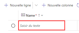 Saisir le texte de la colonne.