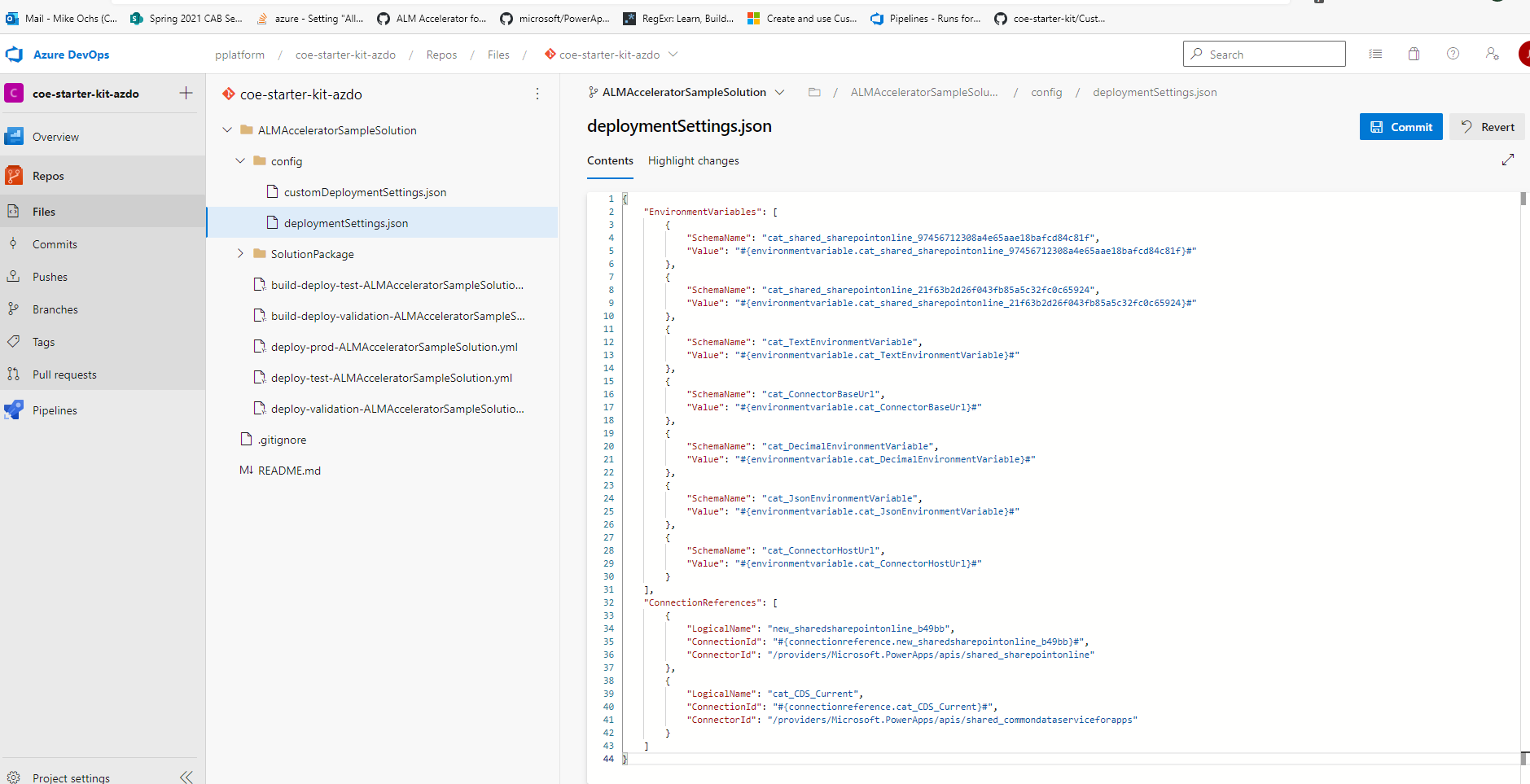 Capture d’écran de la structure de dossiers de config.