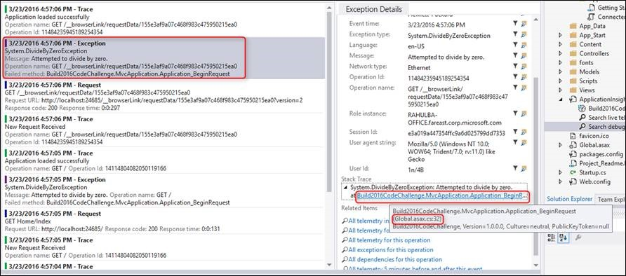 Capture d’écran montrant une recherche Visual Studio.