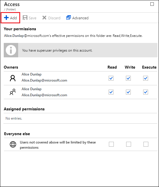 Lister les accès standard et personnalisés