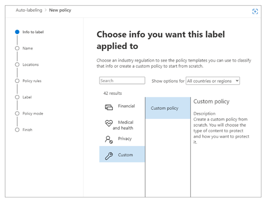 Nouvelle configuration de stratégie pour l’étiquetage automatique