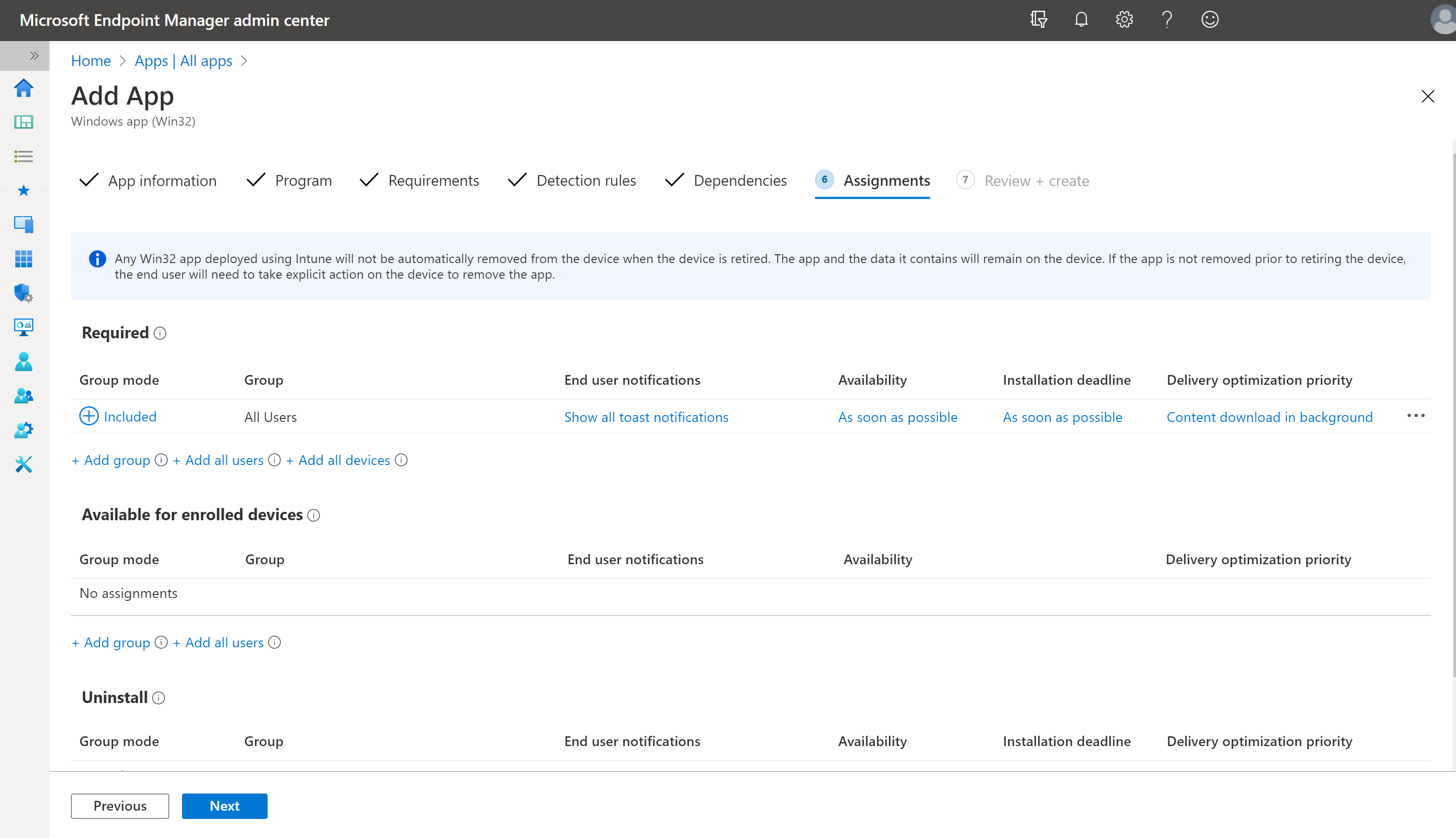 Affectations Microsoft-Endpoint-Manager-add-app-assignments