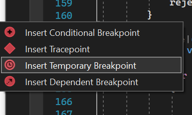 Contexte de point d’arrêt temporaire