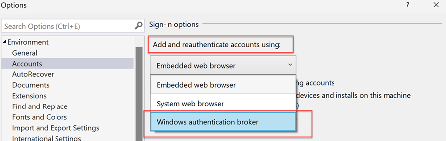 Sélectionnez le répartiteur d’authentification web dans la liste déroulante.