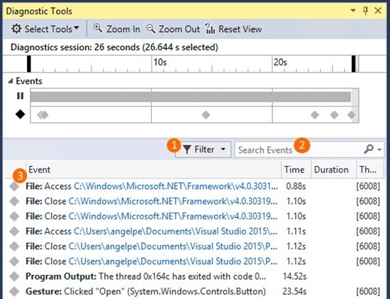 Capture d’écran de la fenêtre Outils de diagnostic améliorée