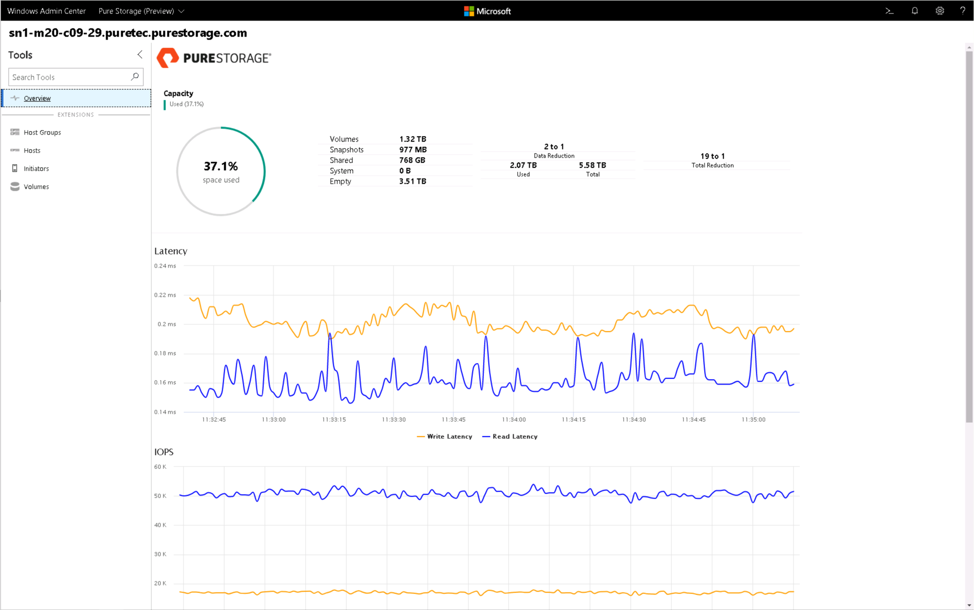 Extension Pure Storage