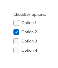 Les cases à cocher prennent en charge la sélection multiple.