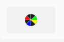 Bouton avec une icône d’image, segments en forme de secteurs dans différentes couleurs