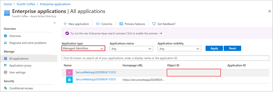 Capture d’écran montrant l’option Toutes les applications.