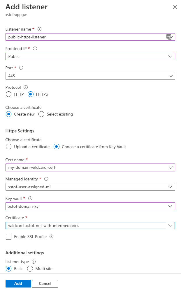 Ajouter un écouteur pour le trafic HTTPS