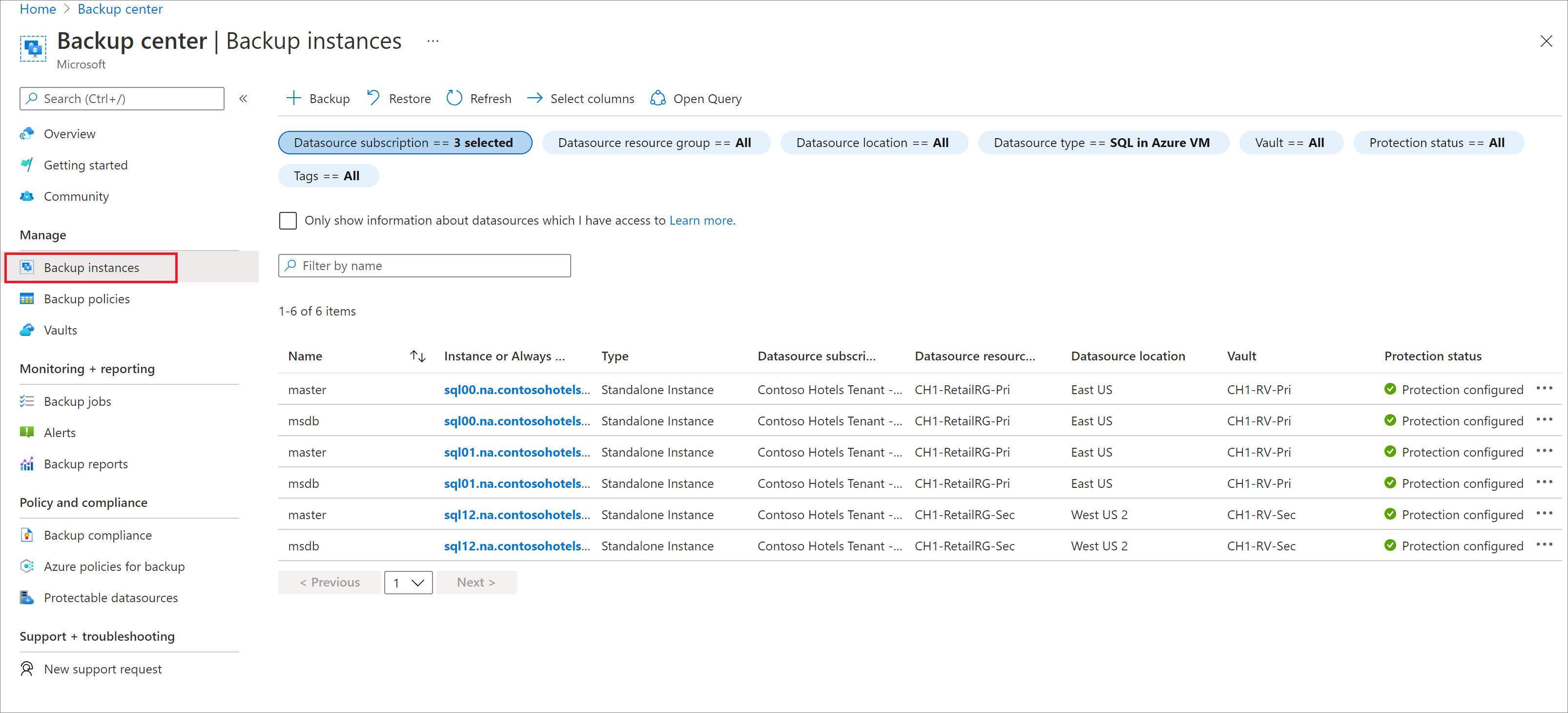 Capture d’écran montrant comment sélectionner SQL dans Machine virtuelle Azure.