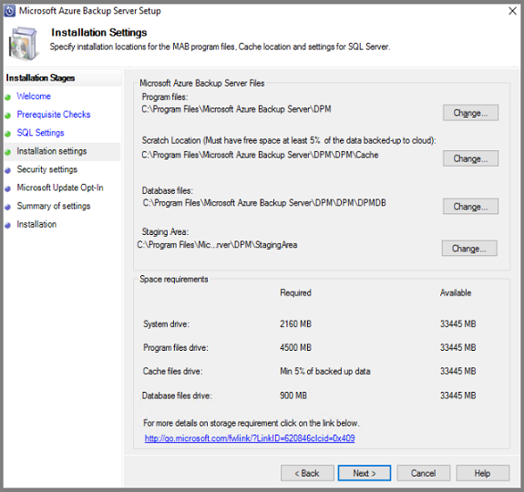 Indiquer un emplacement d’installation des fichiers