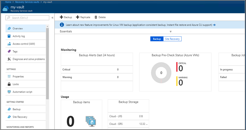 Sélectionnez votre coffre pour ouvrir le tableau de bord