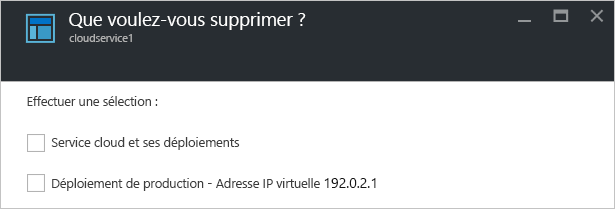 Suppression de services cloud