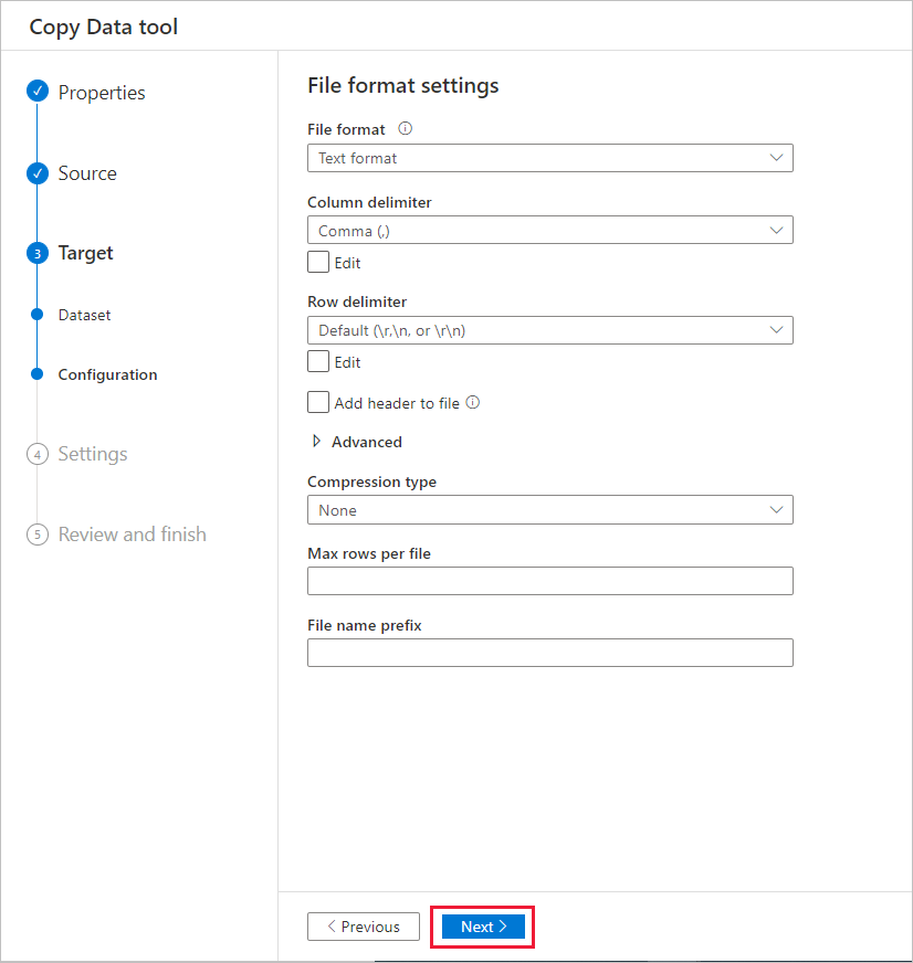 Page de spécification du format de récepteur