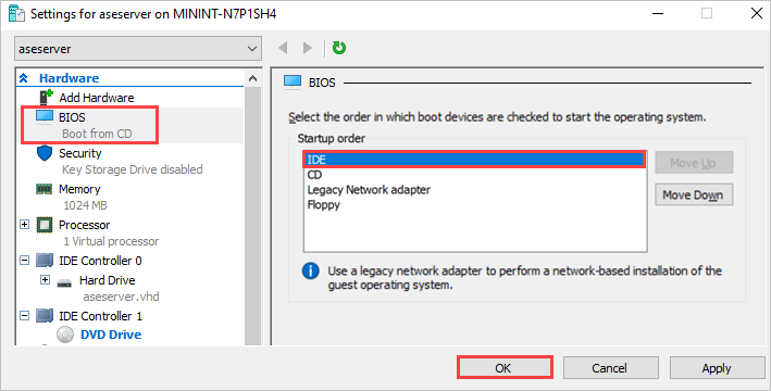 Choisir le format de disque VHD