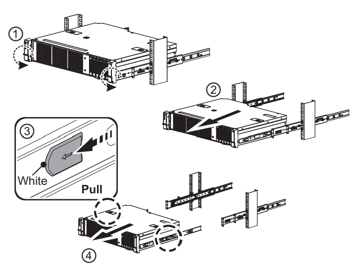 Instructions pour retirer le châssis.