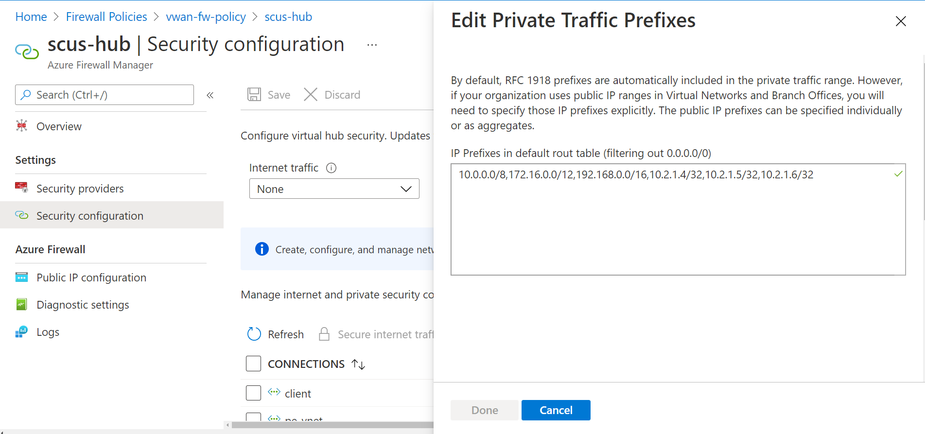 Configuration de la sécurité de Firewall Manager