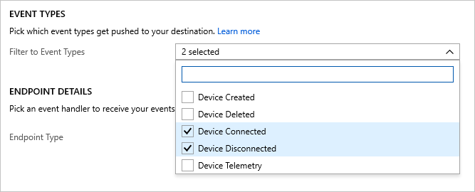 Définir les types d’événements à rechercher