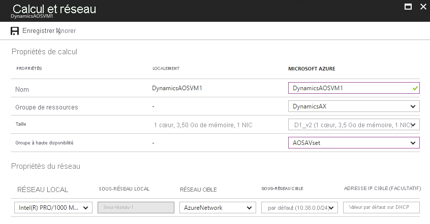 Network settings