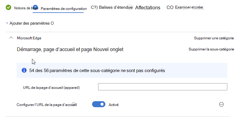 Configurer la méthode URL de la page d’accueil