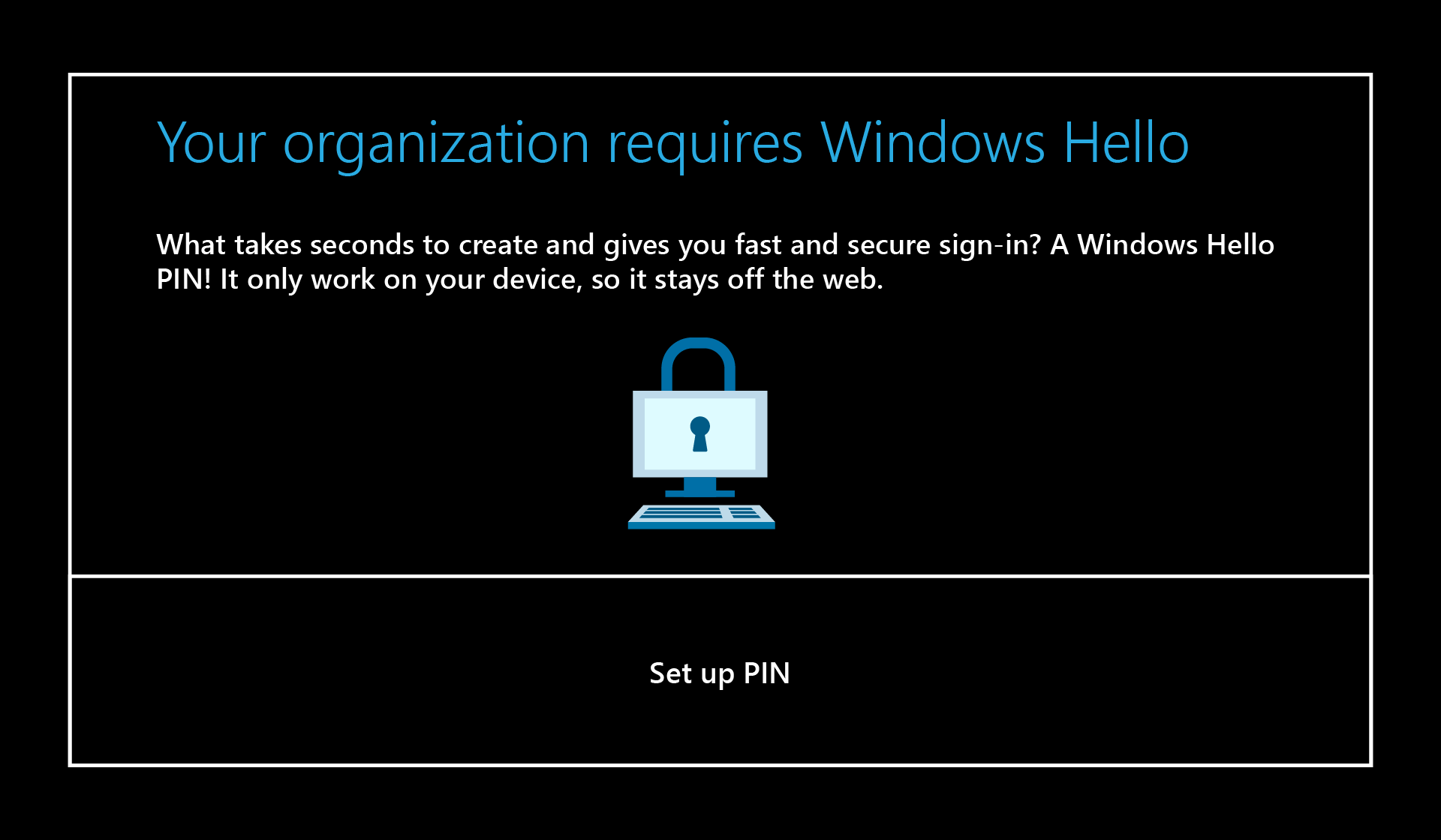 Configurer Windows Hello.