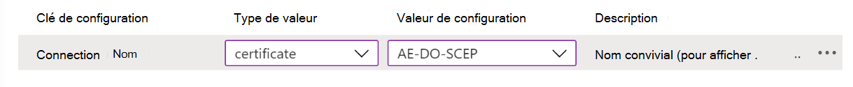 Modifier le nom de la connexion dans une stratégie de configuration d’application VPN dans Microsoft Intune exemple