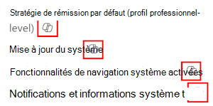 Capture d’écran montrant l’info-bulle Copilot pour un paramètre dans Microsoft Intune et le Centre d’administration Intune.