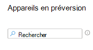 Capture d’écran montrant comment rechercher des appareils lors de la création d’un filtre dans Microsoft Intune.