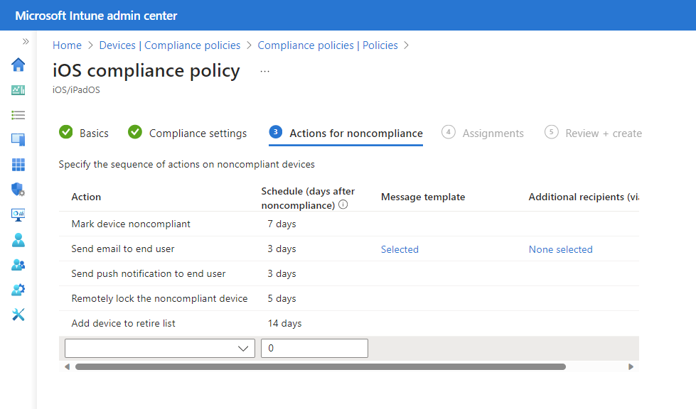 Conformité des appareils : actions pour les appareils non conformes