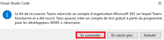 Capture d’écran montrant l’option Se connecter mise en surbrillance.