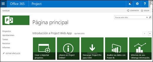 Project Online en espagnol.